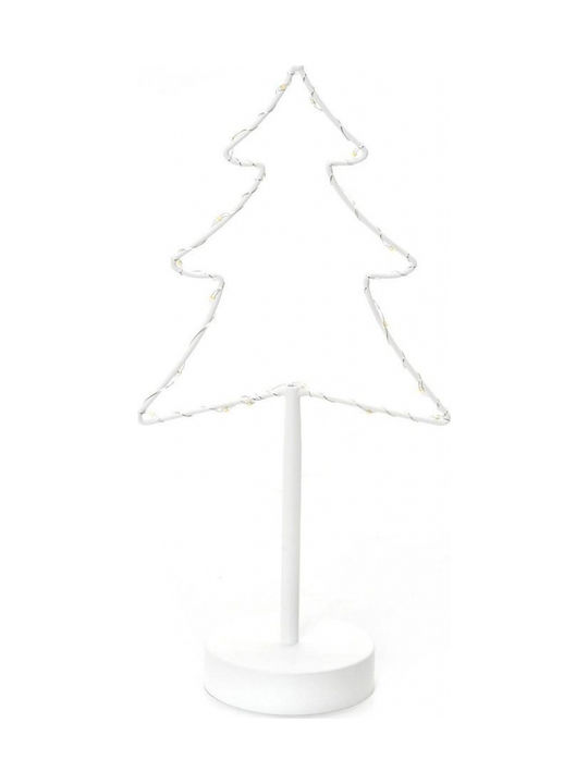 Christmas Decorative Illuminated Metal Tree 36cm Battery White