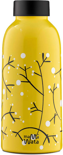 24Bottles Mama Wata Bottle Thermos Stainless Steel BPA Free 470ml Yellow