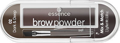 Essence Brow Powder Set Eyebrow Care Set 02 Dark & Deep