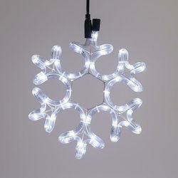 Eurolamp Christmas Outdoor Illuminated Flake Figure White Electric with Light Tube 32x29cm