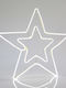 Eurolamp Plastic Illuminated Christmas Decorative Pendant Star 56x5x58cm White