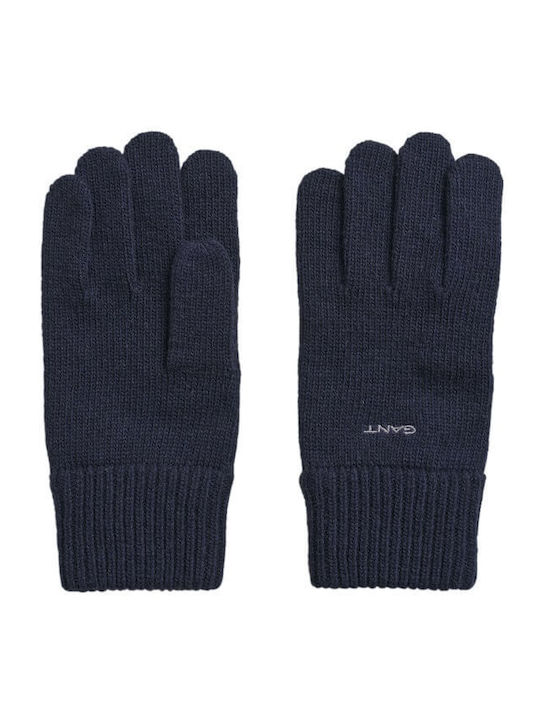 Gant Navy Μπλε Ανδρικά Μάλλινα Γάντια
