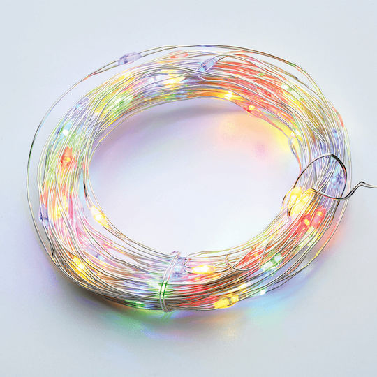 20 Λαμπάκια LED 2μ. RGB Μπαταρίας σε Σειρά