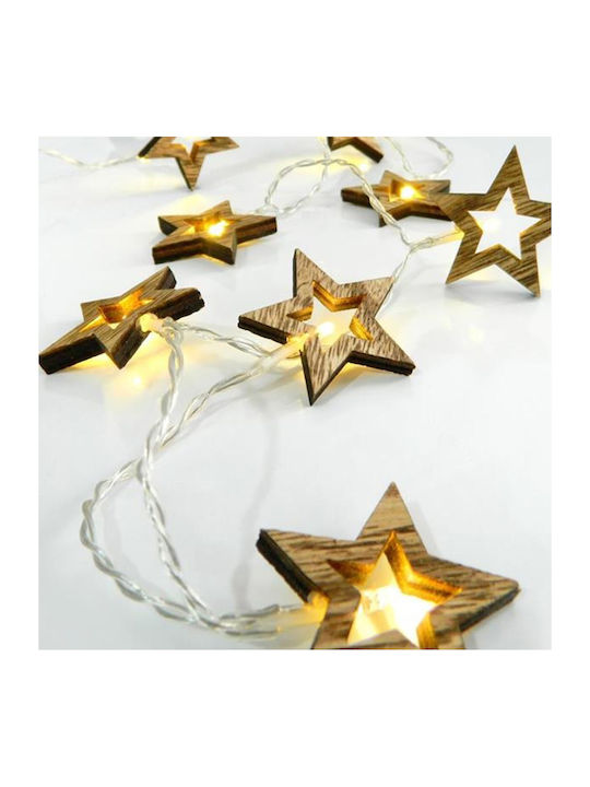 10 Lights LED 1.5m. Warm White Battery in String 1pcs