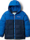 PIKE LAKE Kids Quilted Short Jacket Hooded Blue