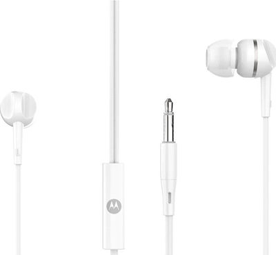 Motorola Pace 105 In-ear Handsfree με Βύσμα 3.5mm Λευκό