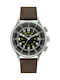 Bulova Pilot Ανδρικό Ρολόι 38mm Μπαταρίας με Καφέ Δερμάτινο Λουράκι