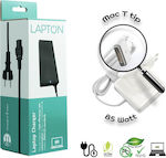 LaptOn Laptop Charger 85W 20V 4.25A for Apple with Detachable Power Cord