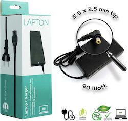 LaptOn Laptop Charger 90W 20V 4.5A for Fujitsu / Lenovo with Detachable Power Cord