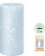 Zaros Decorative Candle Blue 7x14cm
