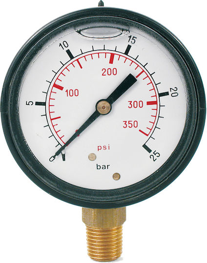 Unimac Manometers Glycerin Αεροσυμπιεστών με Κάτω Βόλτα Φ63 21135