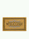 Sdim Entrance Mat made of Coir with Anti-slip Backing Welcome 552 Natural 40x70cm Thickness 15mm