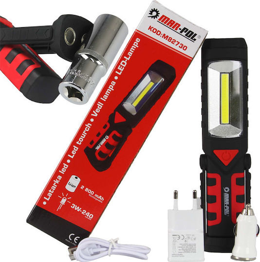 Mar-Pol Rechargeable Workshop Light LED Multifunctional Flashlight