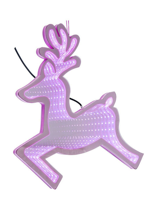 Iliadis Illuminated Christmas Plastic Figure Deer Pink Deer