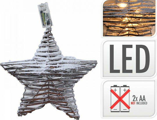 Zaros Weihnachtlicher Dekorativer Anhänger Stern Beleuchtet Kunststoff Braun 1Stück