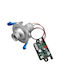 GloboStar Round Metallic Recessed Spot with Integrated LED Blue Laser 2° 300Mw 447Nm 12V Silver 7x7cm. 1pcs