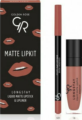 Golden Rose Matte LipKit Makeup Set for the Lips 2pcs