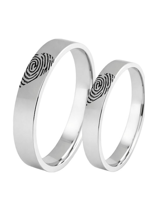 Maschio Femmina Famous In Love Wedding Rings 14K