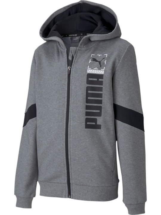 PUMA Athletic Kids Sweatshirt Cardigan with Hoo...