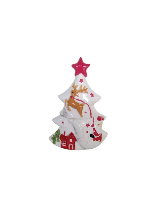 Weihnachts-Keksdose Porzellan Weiß B12xL6cm. 1Stück