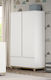 Zoom Two Door Wardrobe with 1 Drawer White 101x54x180cm