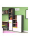 Kids Wooden Bookcase Alex White 44x36x194cm