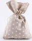 Eurolamp Fabric Christmas Sack for Gift Beige 34x47cm.