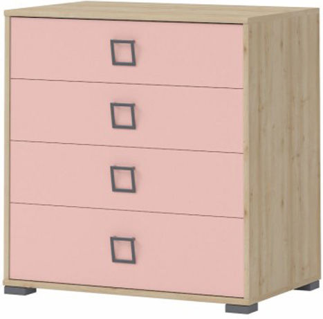 Kinderkommode Beech-Jasmine mit 4 Schubladen 84x89x56cm