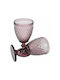 Fylliana Gläser-Set Wasser aus Glas in Rosa Farbe Stapelbar 6Stück