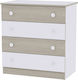 Baby Dresser with 4 Drawers White-Amber 81x50x86cm