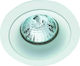 Viokef Tim Rund Metallisch Einbau Spot mit Fassung GU10 Weiß 9.2x9.2cm. 1Stück