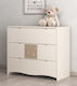 Winnie Baby Dresser with 3 Drawers White 94x51x88cm