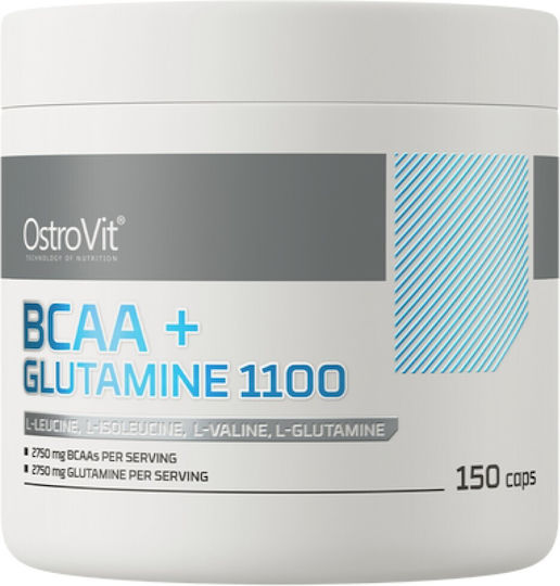 OstroVit BCAA 2:1 + L-Glutamine 1100mg 150 Capsules Unflavoured