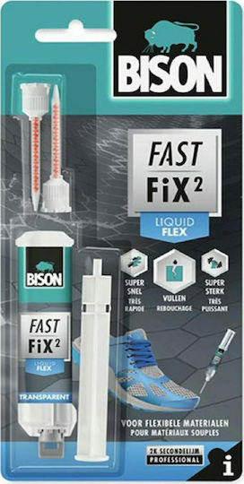 Bison Fast Fix² Flex Epoxy Liquid Metal Glue 2-Component Transparent 10gr 27538