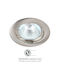 Spot Light Στρογγυλό Μεταλλικό Χωνευτό Σποτ με Ντουί GU10 Ασημί 7.5x7.5εκ. 1τμχ
