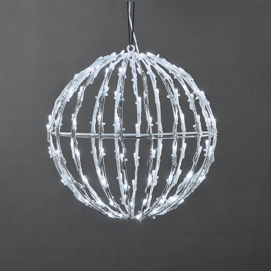 Aca Christmas Metal Rope Light in Shape Ball White 41x40x40cm