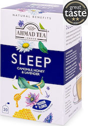 Ahmad Tea Sleep Μείγμα Βοτάνων Camomile, Honey & Lavender 20 Φακελάκια