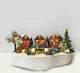 Aca Christmas Illuminated Decorative Village with Battery with Music and Movement 35x24.5x18cm.