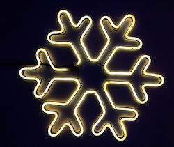 TnS Christmas Outdoor Illuminated Flake Figure White Electric with Light Tube 51x46x46cm