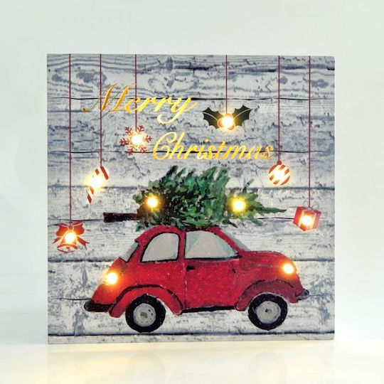 Eurolamp Illuminated Christmas Wooden Figure Frame Frame Length 25cm