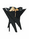 Kratki Kamin Draußen Metallisch Schwarz 55x55x50cm