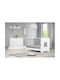 Casababy Winnie Nursery Furniture Set with Bed & Nursery Drawer White / Gray 590221-590222