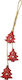 AGC Christmas Metallic Tree Ornament Red 6x37cm