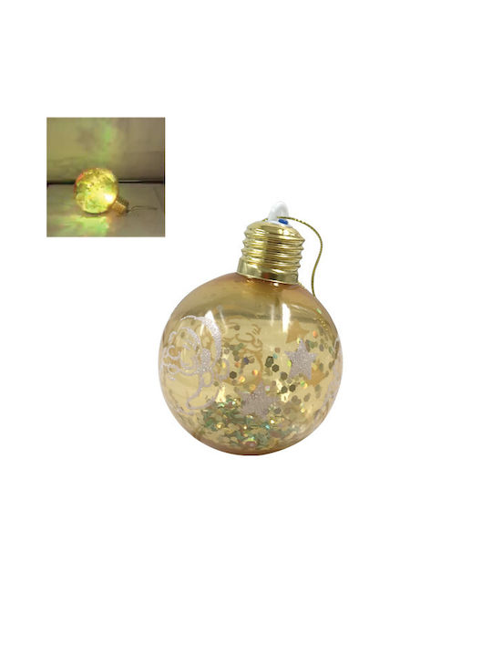 AGC Christmas Ball Ornament Illuminated Transparent 8x8cm