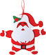 Christmas Fabric Santa Claus Ornament Red 22x20cm