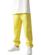 Pantaloni de trening cu elastic Galben