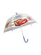Chanos Kids Curved Handle Umbrella Cars with Diameter 45cm Transparent