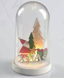 Aca Christmas Illuminated Decorative Jar with Santa Claus 19x11x19cm Led Πλαστική 11X19cm