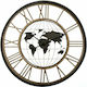 Ρολόι Τοίχου Αθόρυβο Μεταλλικό Αντικέ 67cm