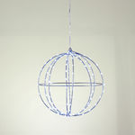 Aca Illuminated Christmas Metal Figure Ball Sil...